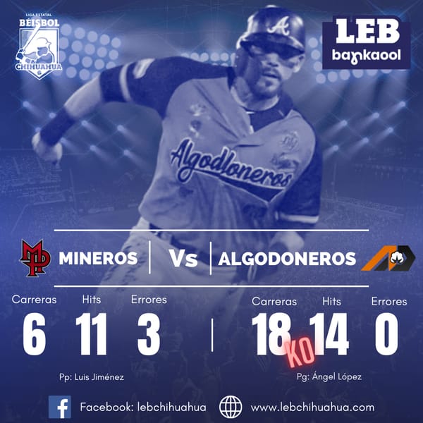 Grand Slam de Algodoneros sentencia KO para Mineros