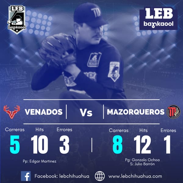 Mazorqueros empareja serie con Venados