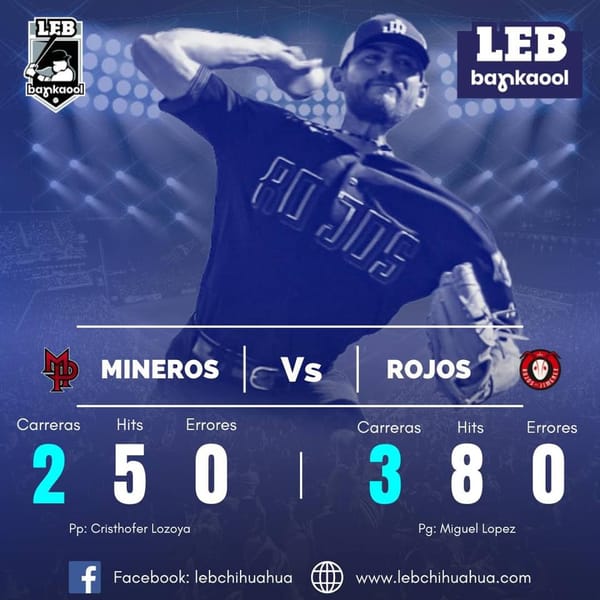 Rojos se imponen en el tercero